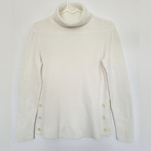 J.Crew Women's Turtleneck Sweater Acryl/Wool Blend Milk White XS - Picture 14 of 16